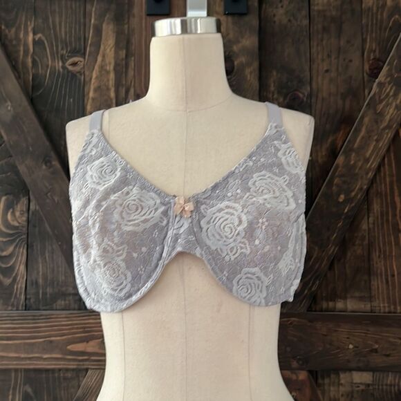 Wacoal Halo Lace Molded Underwire Bra 851205 Sz- 40D - Picture 1 of 11